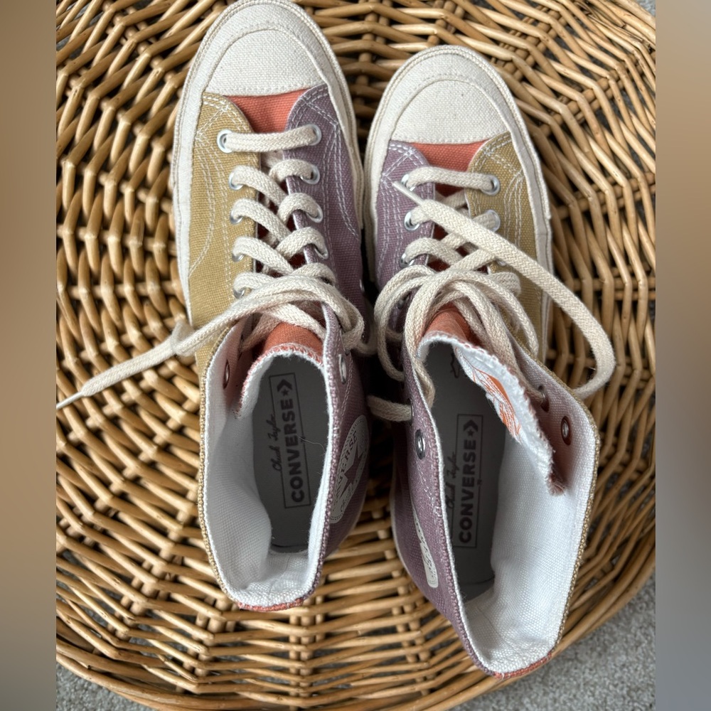 Converse High Top Sneakers in Mustard, Rust, and Mauve - Picture 12 of 12